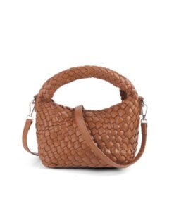 Mini Woven Crossbody Tote Bag