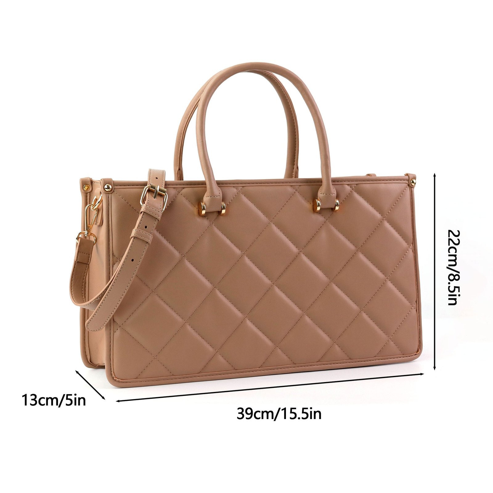 Classic Quilted Women Work Tote - Image 4