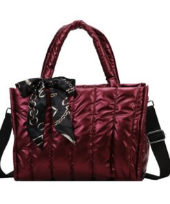 Scarf Decor Puffy Tote