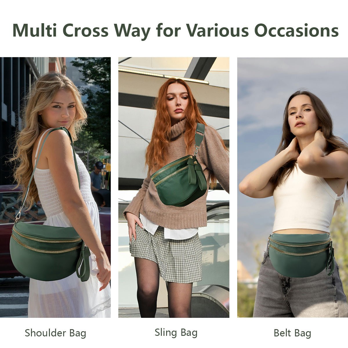 Solid Color Crossbody Bum Bag - Image 7