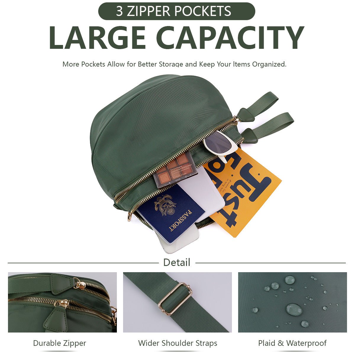 Solid Color Crossbody Bum Bag - Image 4