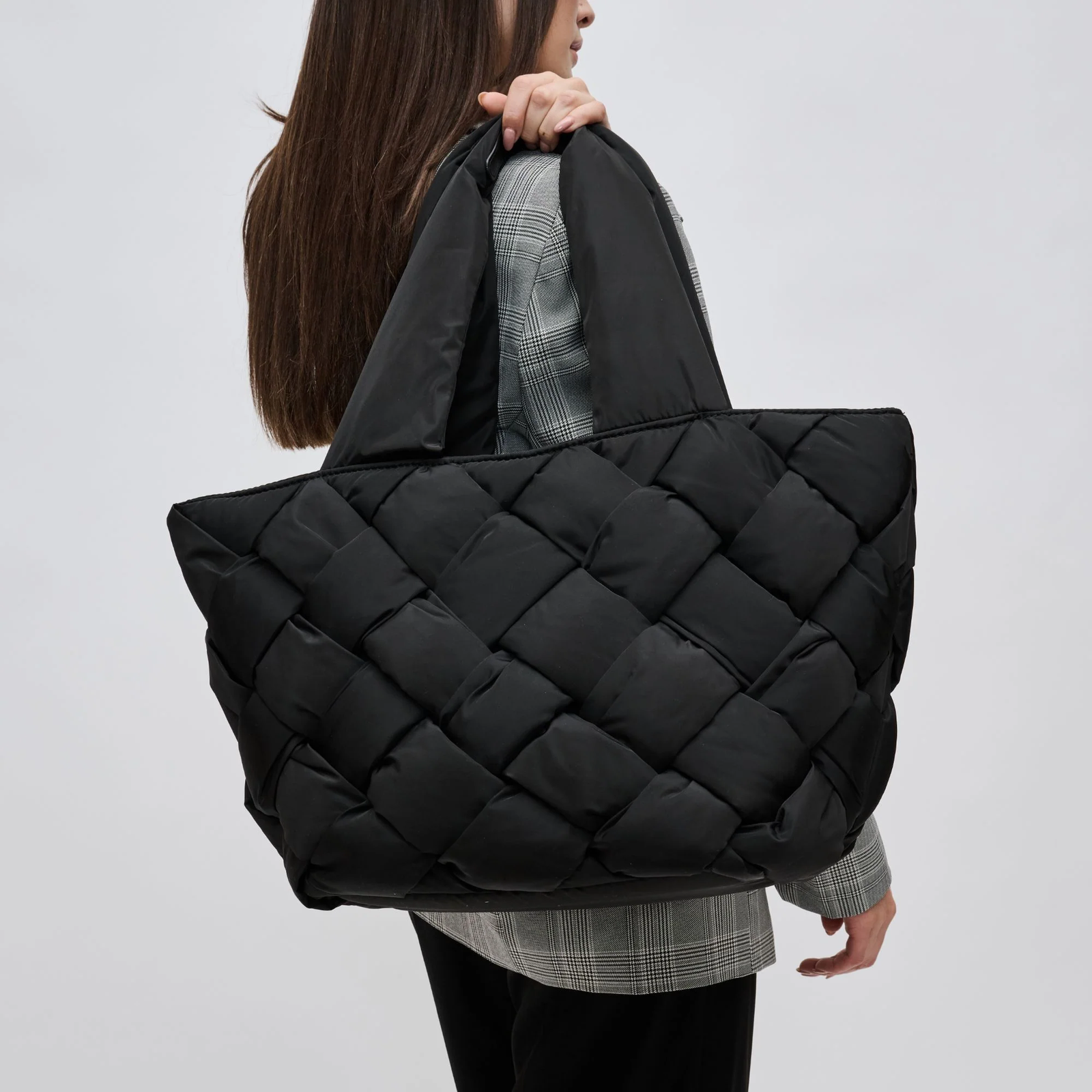 Puffer Jacket Woven Tote - Image 2