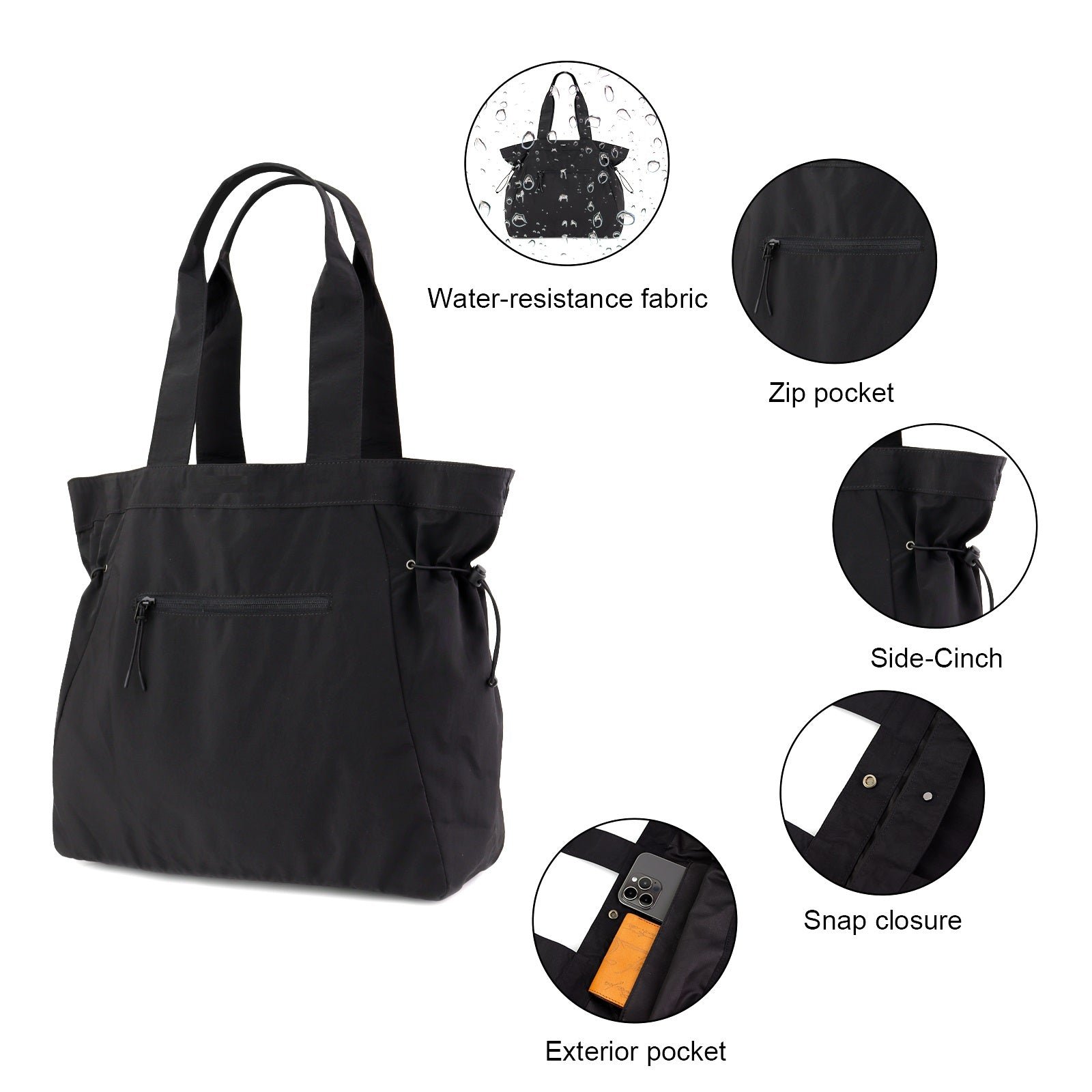 Tote Bag in Black - Image 3