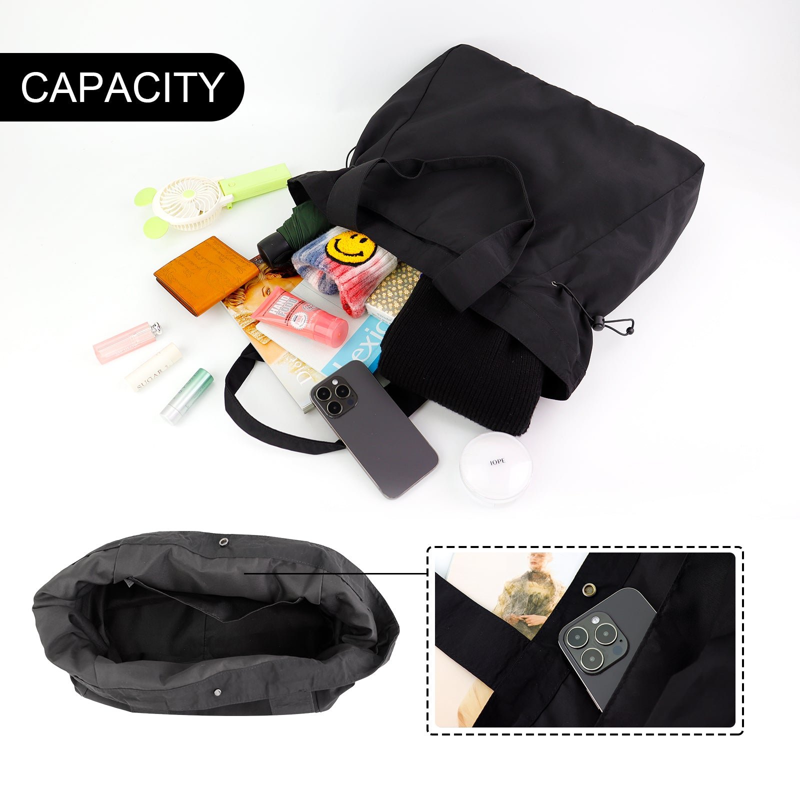 Tote Bag in Black - Image 5